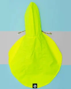 Action Jacket Dog Pull-On Raincoat in Safety Yellow + Blue (Made in NYC)