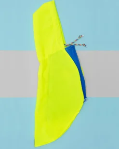 Action Jacket Dog Pull-On Raincoat in Safety Yellow + Blue (Made in NYC)