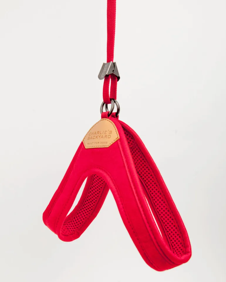 Adjustable Easy Dog Harness in Red