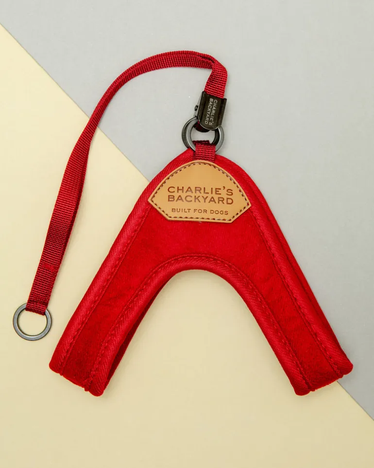 Adjustable Easy Dog Harness in Red