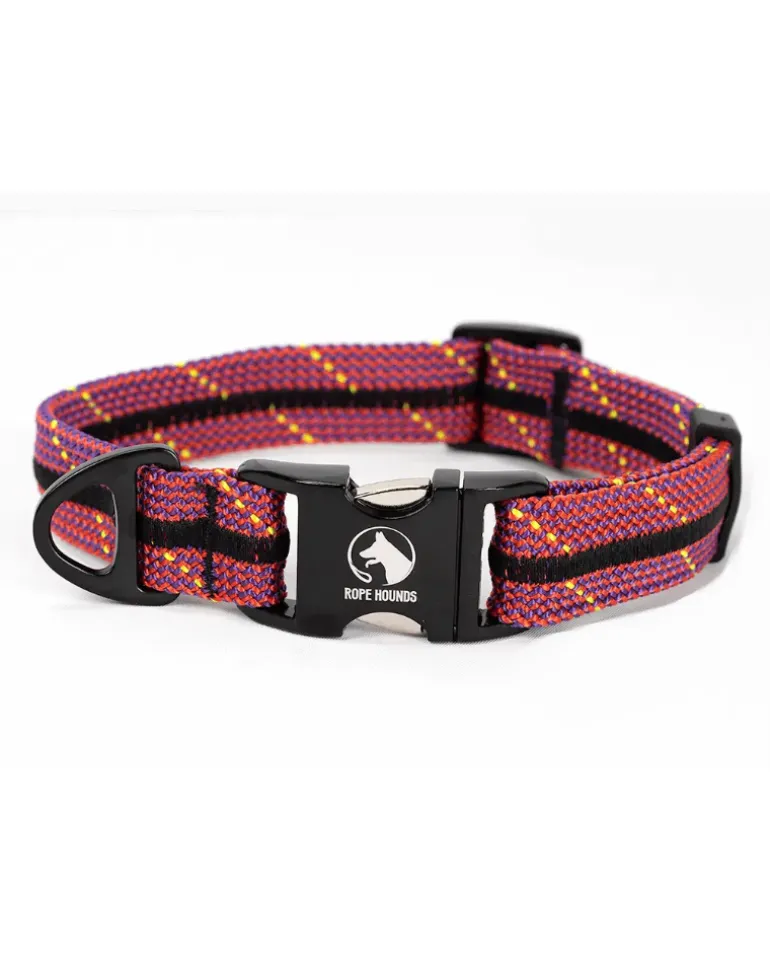 Adventure Dog Collar in Mulberry Wine (Made in the USA)