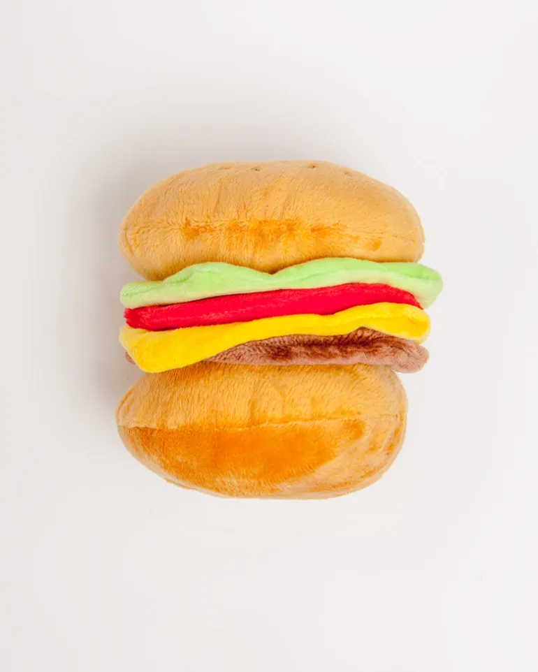 American Classic Hamburger Plush Dog Toy