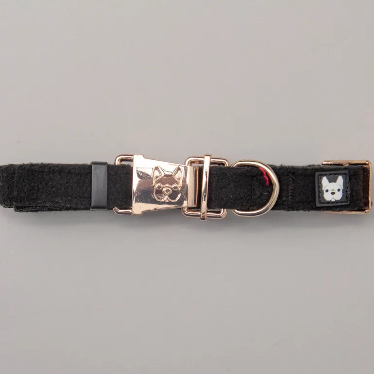 Aquafleece Water Repellant Dog Collar in Black (FINAL SALE)