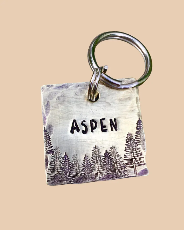 Aspen Custom Dog ID Tag (Custom/Drop-Ship) (Made in the USA)
