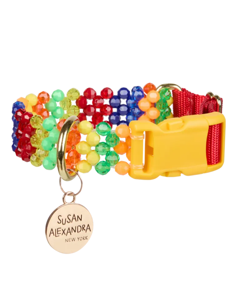 Beaded Dog Collar in Playdate (Made in the USA)