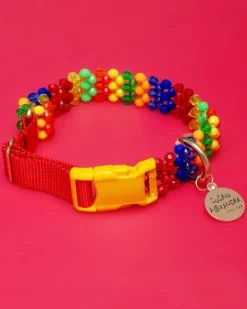 Beaded Dog Collar in Playdate (Made in the USA)