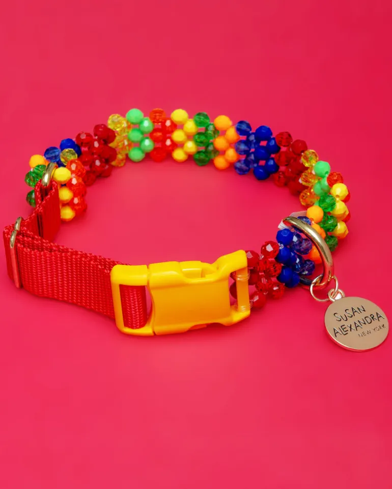 Beaded Dog Collar in Playdate (Made in the USA)