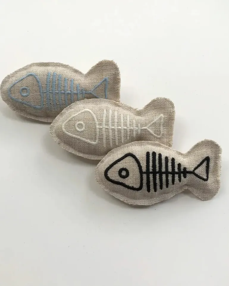 Beige Fish Catnip Toy
