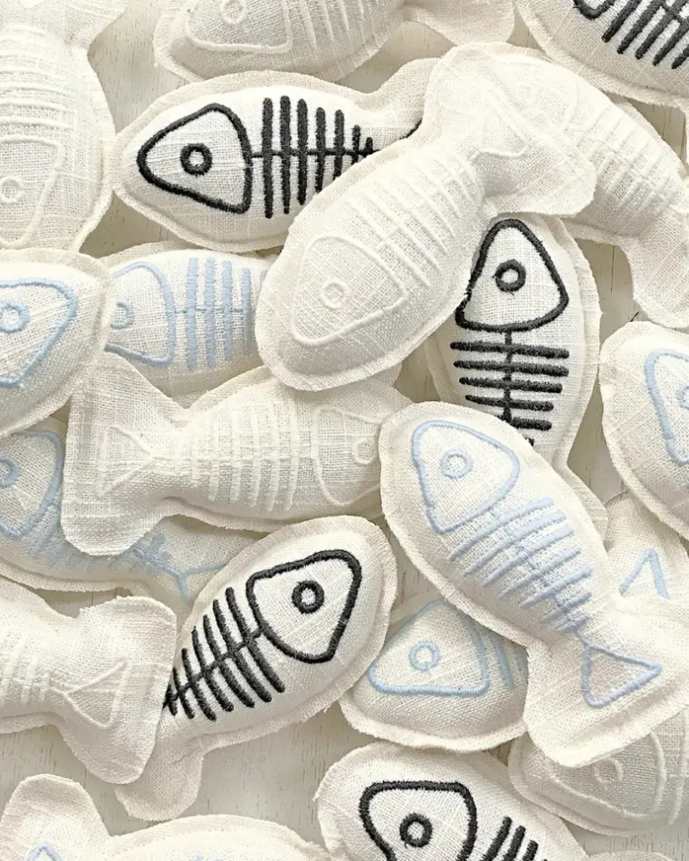 Beige Fish Catnip Toy