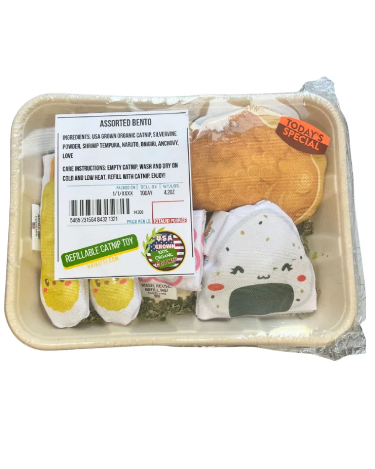Bento Cat Toy Gift Set (Made in the USA)