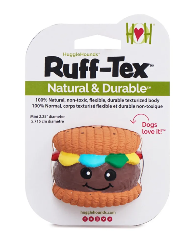Big Buns Hamburger Latex Dog Ball Toy