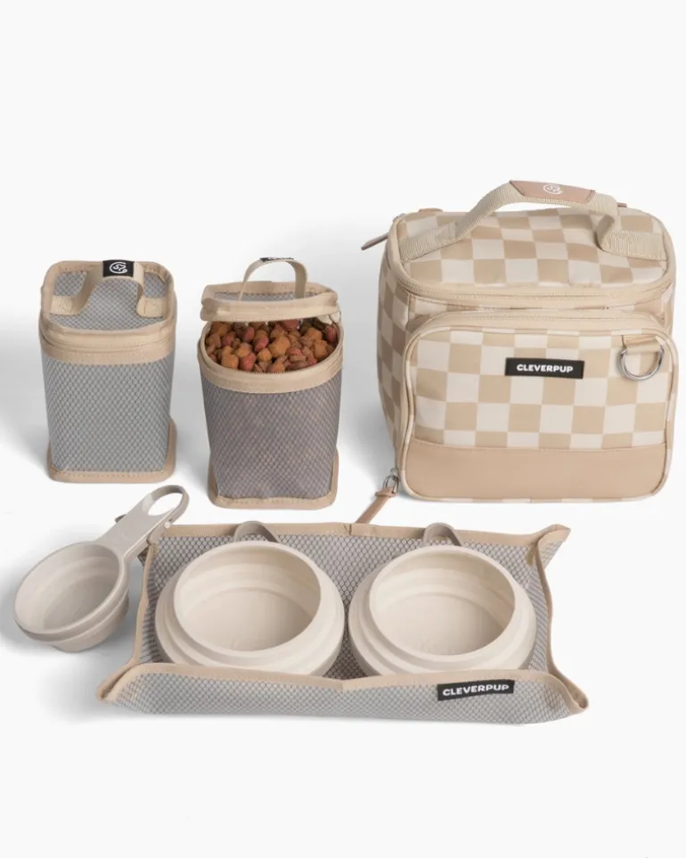 Bistro Box Dog Food Travel Kit in Check