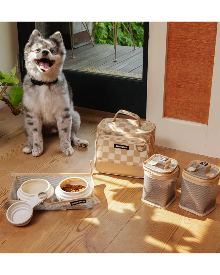 Bistro Box Dog Food Travel Kit in Check