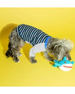 Black & White Crazy Striped Dog T-Shirt (Made in the USA)