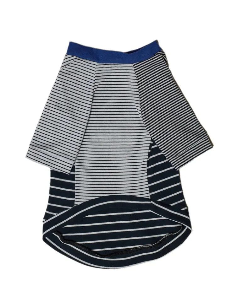Black & White Crazy Striped Dog T-Shirt (Made in the USA)