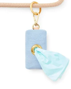 Blue Chambray Canvas Waste Bag Holder (Made in the USA)