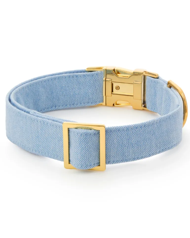 Blue Chambray Dog Collar (Made in the USA)