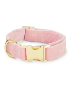 Blush Pink Velvet Dog Collar (Made in the USA) (FINAL SALE)