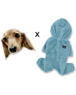 Boa Fleece Onesie for Dogs - Dachshund Fit (in Blue, Pink, Ivory, or Grey) (FINAL SALE)