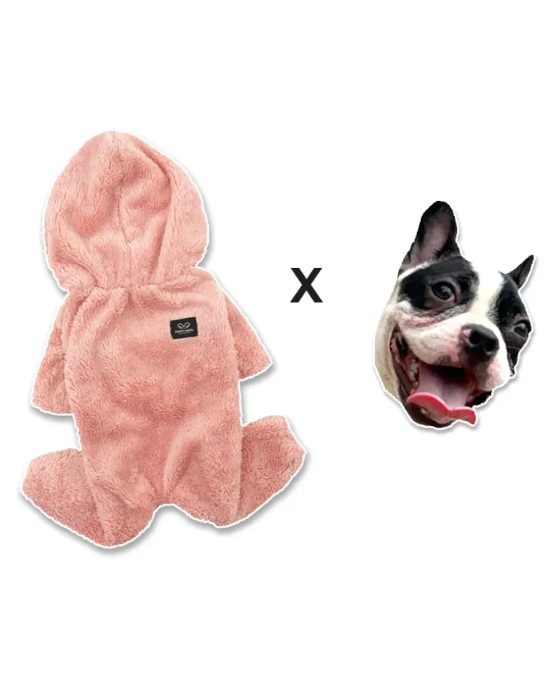 Boa Fleece Onesie for Dogs - French Bulldog Fit (in Blue, Pink, Ivory, or Grey) (FINAL SALE)