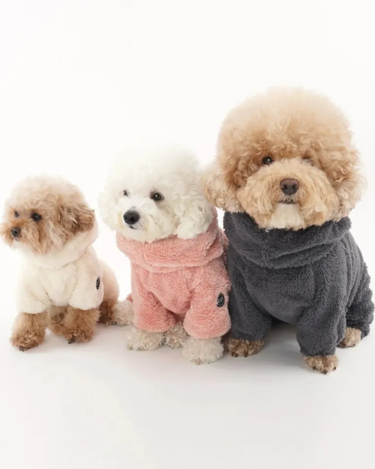 Boa Fleece Onesie for Dogs - French Bulldog Fit (in Blue, Pink, Ivory, or Grey) (FINAL SALE)