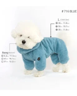 Boa Fleece Onesie for Dogs - Regular Fit (in Blue, Pink, Brown Ivory, or Grey) (FINAL SALE)