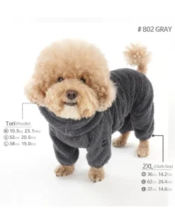 Boa Fleece Onesie for Dogs - Regular Fit (in Blue, Pink, Brown Ivory, or Grey) (FINAL SALE)