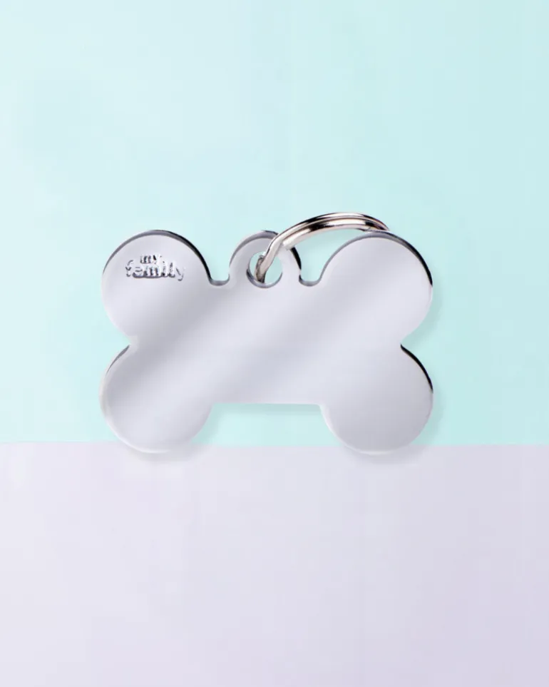 Bonne Bone in Chrome Custom Pet ID Tag
