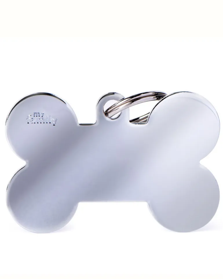 Bonne Bone in Chrome Custom Pet ID Tag