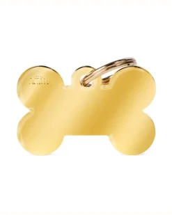 Bonne Bone in Golden Brass Custom Pet ID Tag