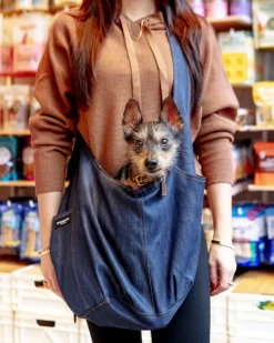 Bowery Bucket Bag Dog Carrier in Denim or Camo (Made in New York)