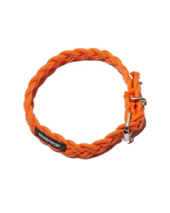 Braided Fisherman Dog Collar in Orange (Made in the USA)