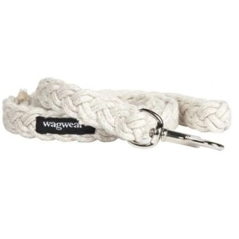 Braided Fisherman Dog Collar in Off-White (Made in the USA)