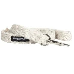 Braided Fisherman Dog Leash in Off-White (Made in the USA)