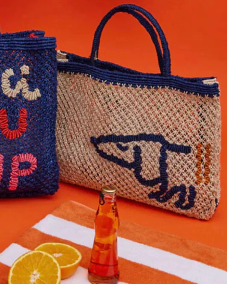 Breton Sausage Dog Jute Bag