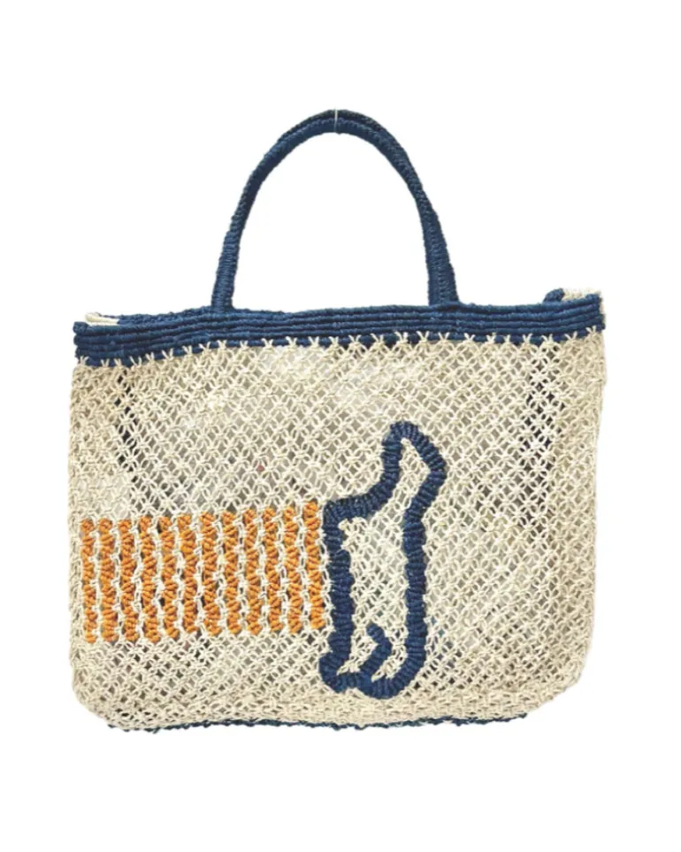 Breton Sausage Dog Jute Bag