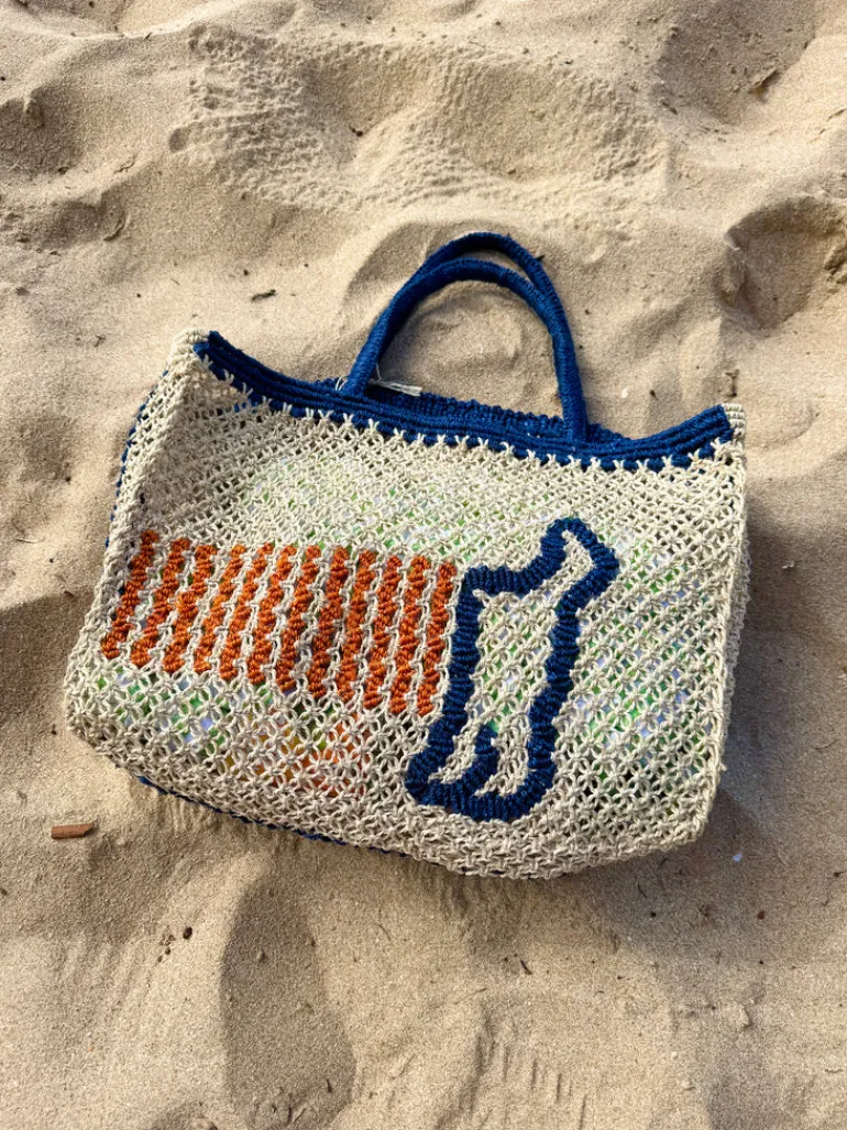 Breton Sausage Dog Jute Bag