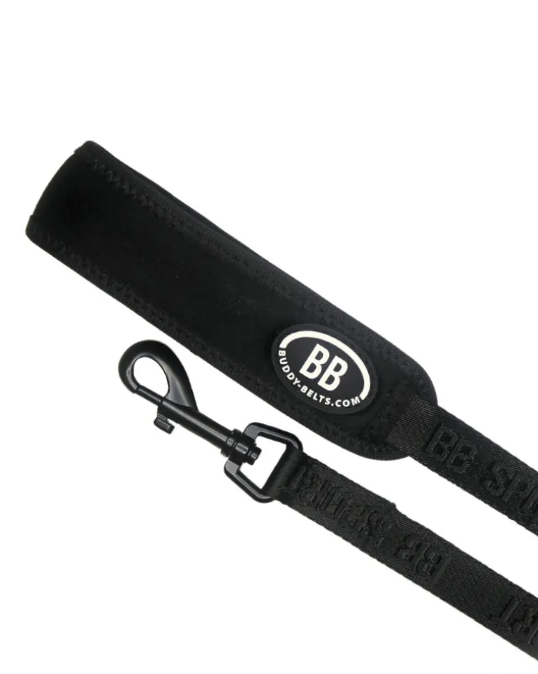 Buddy Belt Sport Leash in Black