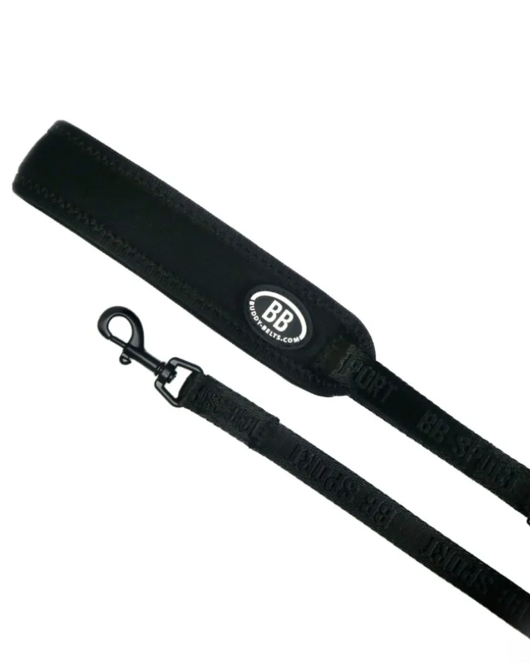 Buddy Belt Sport Leash in Black