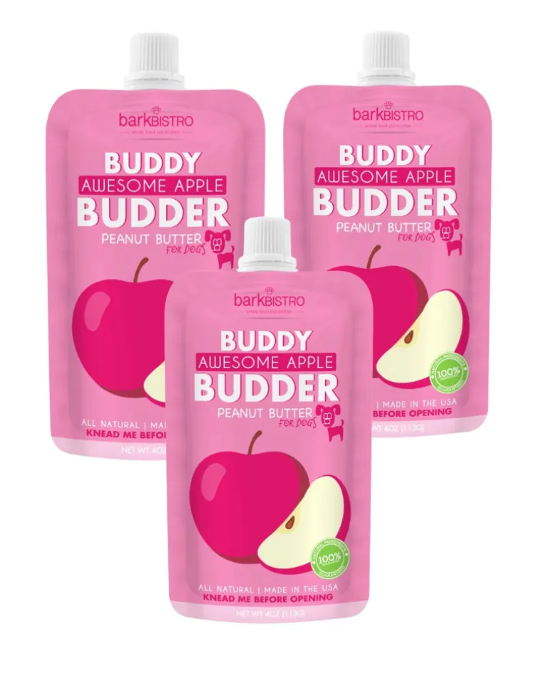 Buddy Budder Peanut Butter Squeeze Pack for Dogs (Made in the USA)