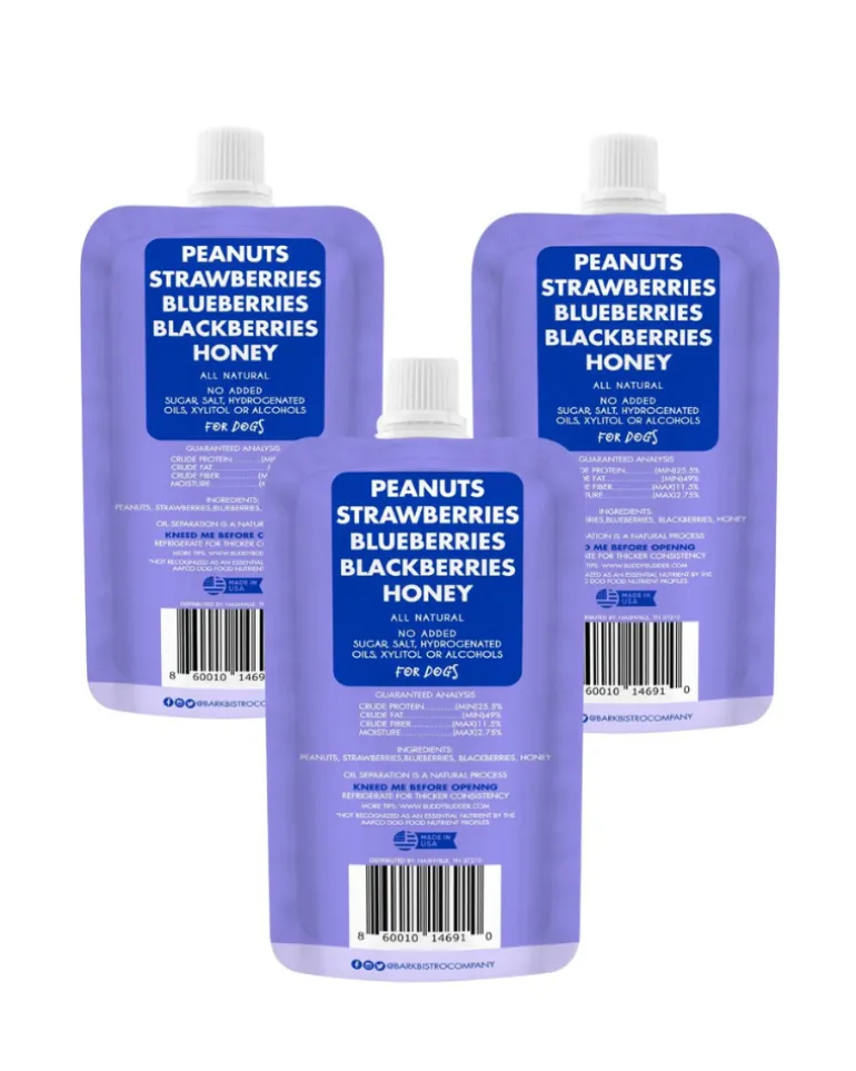 Buddy Budder Peanut Butter Squeeze Pack for Dogs (Made in the USA)