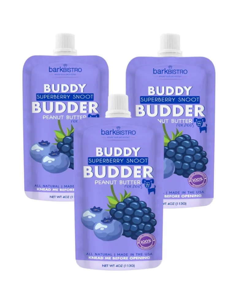 Buddy Budder Peanut Butter Squeeze Pack for Dogs (Made in the USA)