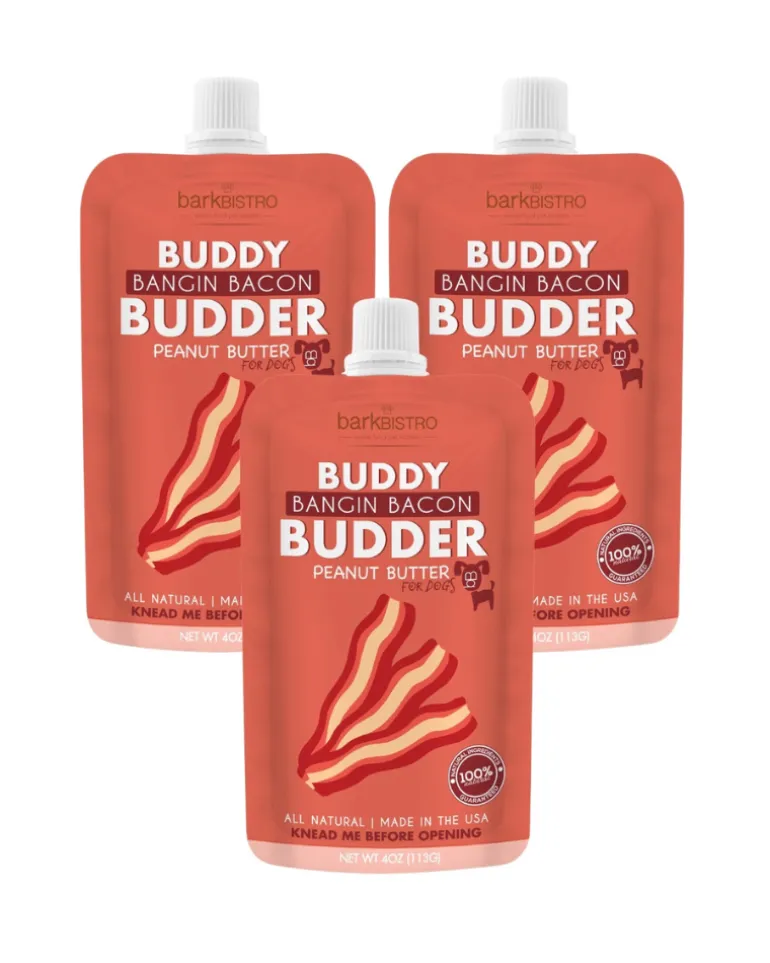 Buddy Budder Peanut Butter Squeeze Pack for Dogs (Made in the USA)