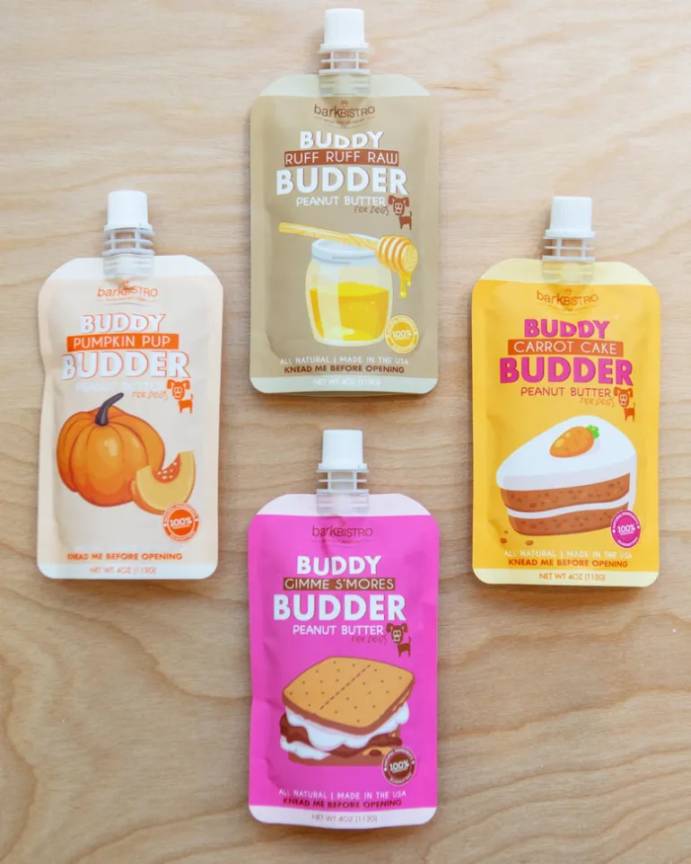 Buddy Budder Peanut Butter Squeeze Pack for Dogs (Made in the USA)