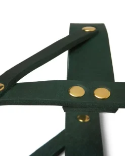 Butter Leather Dog Harness in Forest Green (Made in Austria)