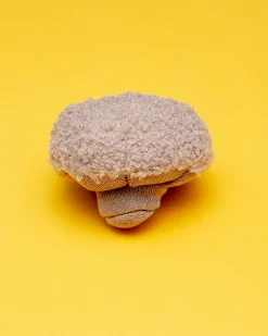 Button Mushroom Squeaky Plush Dog Toy