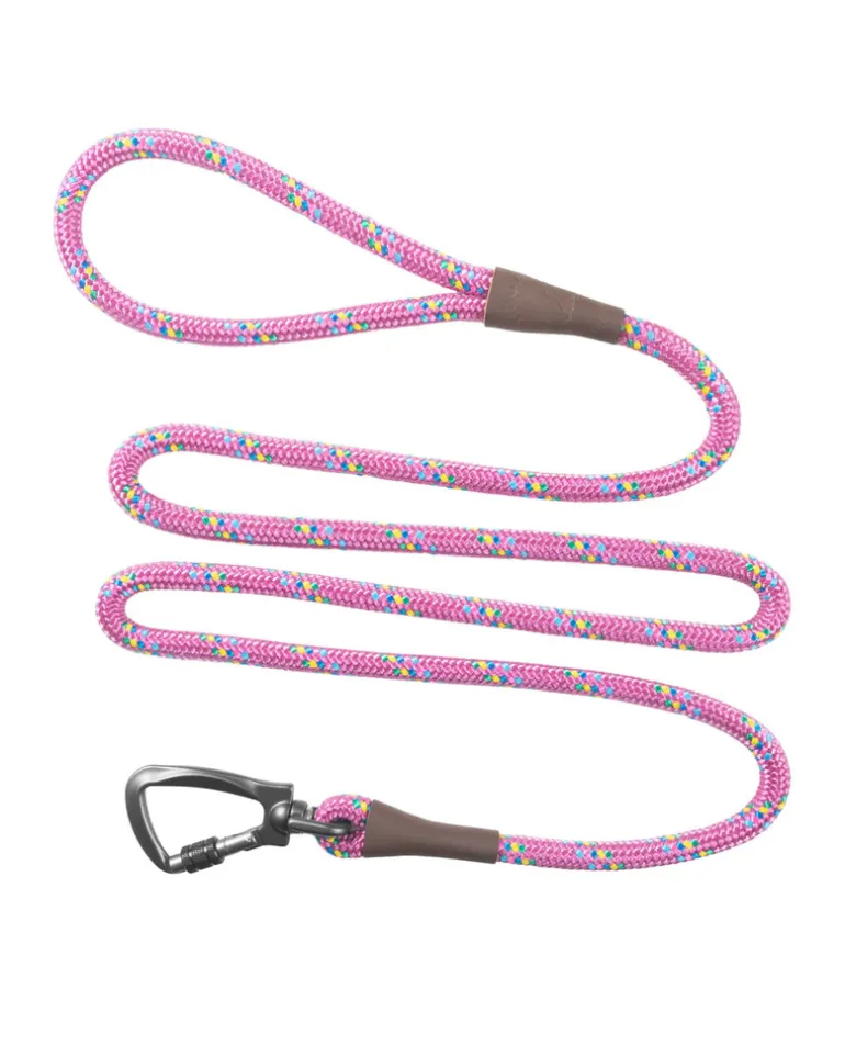 Carabiner Leash in Raspberry Confetti (Made in the USA)