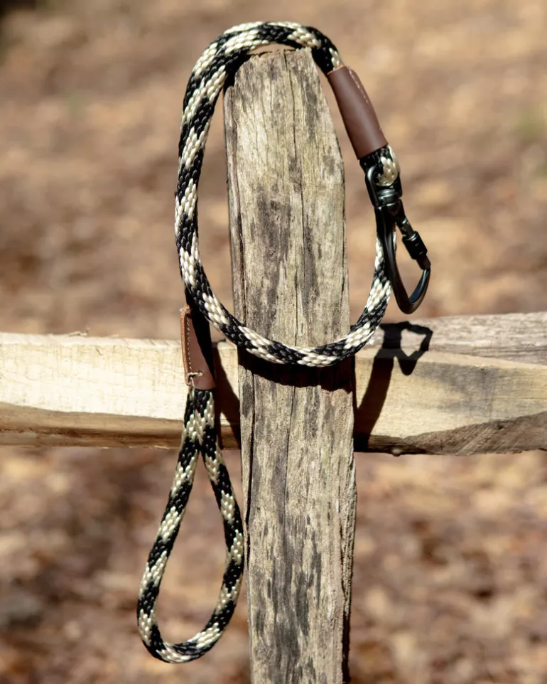 Carabiner Leash in Sandstone & Black (Made in the USA)