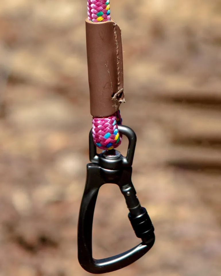 Carabiner Leash in Sandstone & Black (Made in the USA)