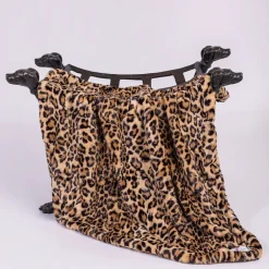 Cashmere Collection Faux-Fur Dog Bed in Leopard (Custom/Direct-Ship) (Made in the USA)